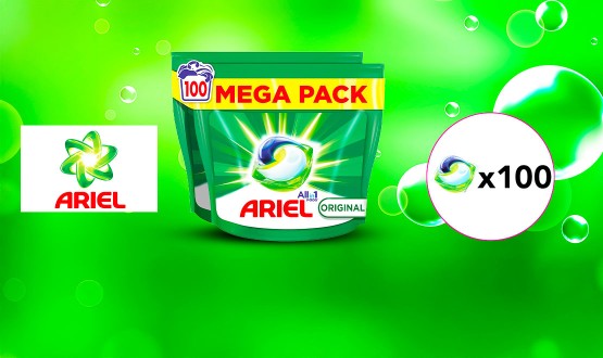 Set de 100 capsules pour la lessive ARIEL