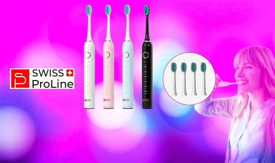 Brosse à dents électrique sonique sans fil pour Adulte Swiss ProLine
