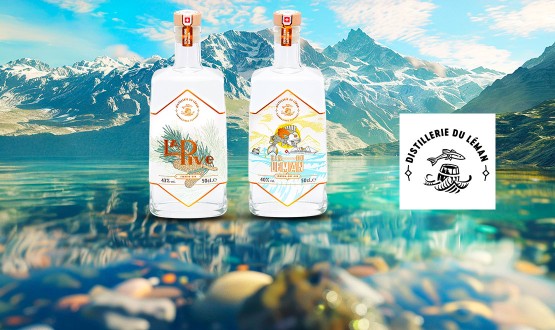 Bouteille de GIN 50cl DISTILLERIE DU LEMAN (La Pive ou Gin du Léman)