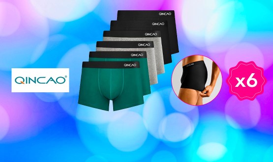 Set de 6 sous-vêtements en coton pour Homme QINCAO