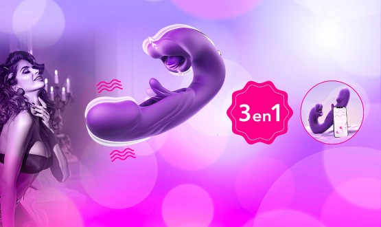 Sextoys 3en1 GODOUI (Vibration, Masseur et Gode)