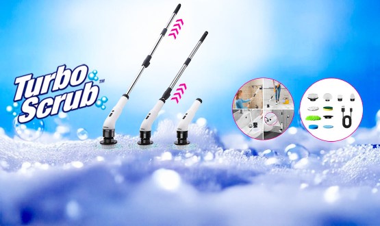 Brosse de nettoyage électrique multifonctions avec 11 accessoires TURBO SCRUB