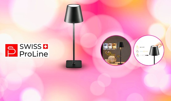 Lampe chic LED sans fil tactile Swiss ProLine