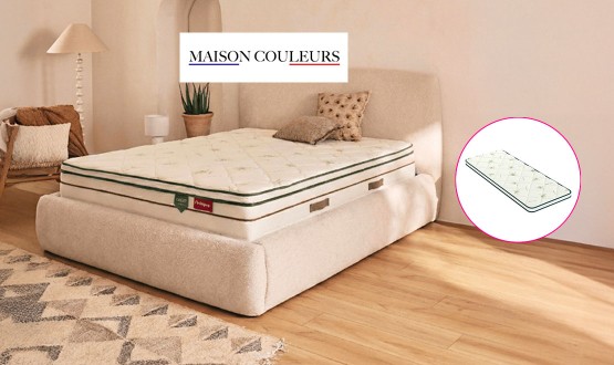 Surmatelas mémoire de forme haute densité ALOE VERA Maison Couleurs