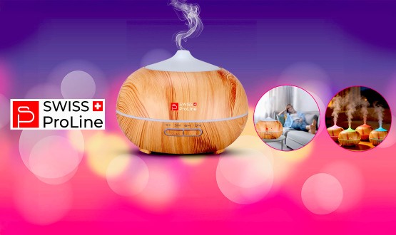 Humidificateur à diffuseur d'arômes avec LED Multicolore Swiss ProLine