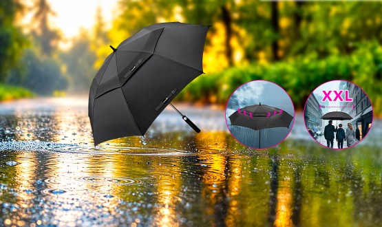 Parapluie XXL pratique et résistant pour 1 ou 2 personnes