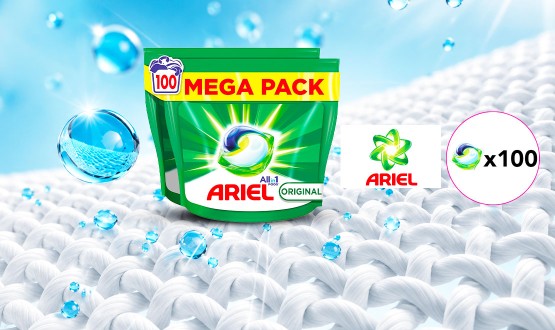 Set de 100 capsules pour la lessive ARIEL