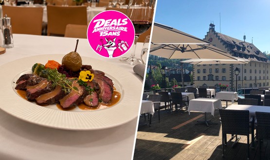 Menu Chasse Médaillon de Chevreuil, sauce aux Cerises et garnitures de Chasse avec entrée et dessert dès 2 personnes
