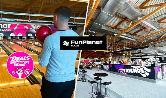 2 parties de bowling au FunPlanet de Bulle pour 1 à 4 personnes