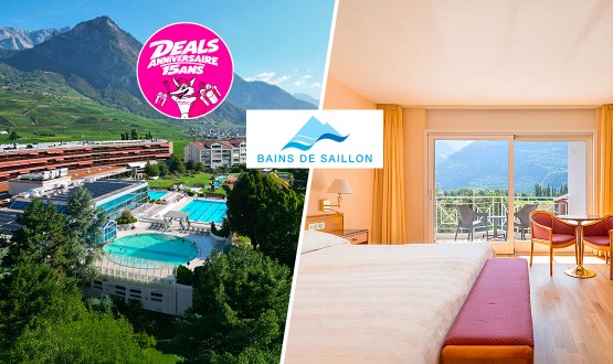 Séjour à l'Hôtel des Bains de Saillon**** en demi-pension avec entrée aux bains pour 2 personnes