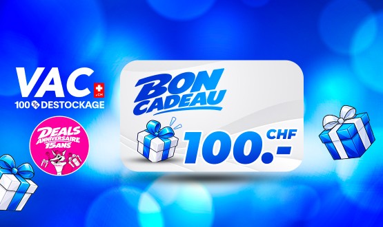 Bon d'une valeur de CHF 100.- valable sur tout le site VAC.ch