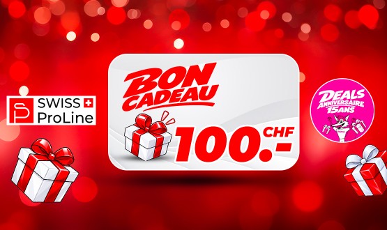 Bon d'une valeur de CHF 100.- valable sur tout le site Swiss ProLine