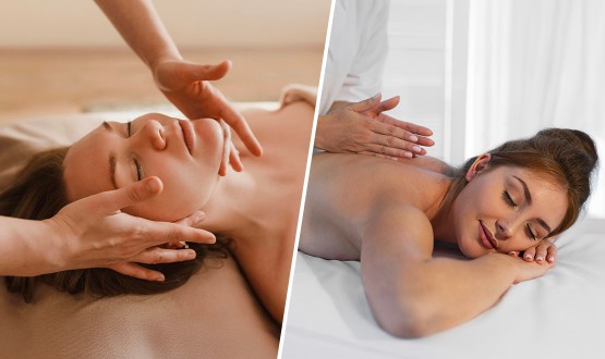 Massage Kobido visage express et Massage du dos de 60 minutes