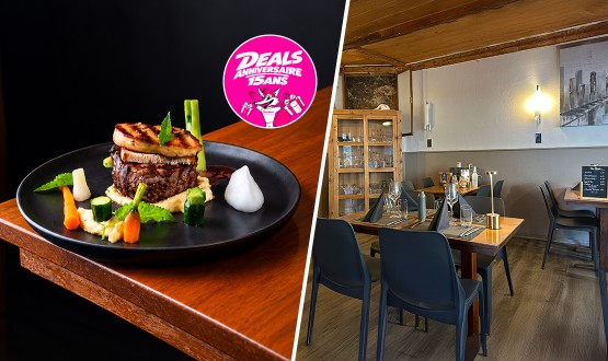 Menu Filet de Boeuf au Foie Gras avec entrée et dessert dès 2 personnes