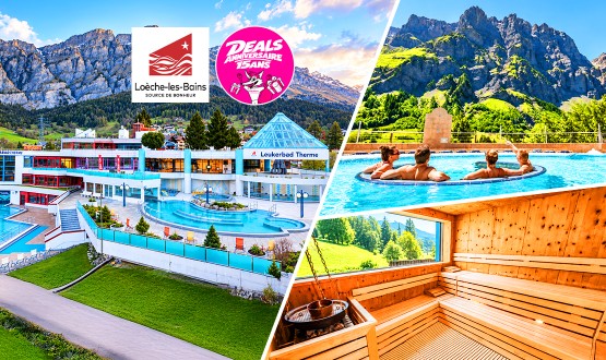 Journée Wellness à Loèche-les-Bains : 1 Entrée journalière aux Bains et au SPA avec Repas et Cocktail