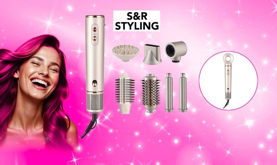 Brosse professionnelle ionique 7en1 (7 accessoires) SR STYLING