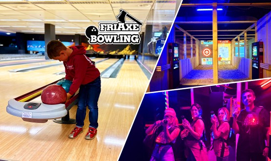 Bowling 1,2 ou 3 parties, avec Lancer de hache et Laser Game (selon formule)