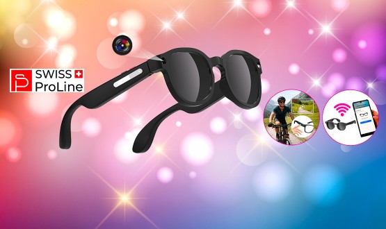 Lunette connectée intelligente multifonctions avec caméra intégrée et traducteur Swiss ProLine