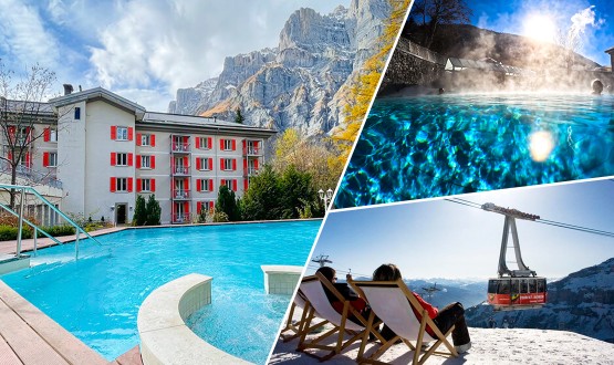 Séjour relaxant à Loèche-les-Bains avec accès au Spa, Petit déjeuner et Téléphérique de la Gemmi pour 2 personnes