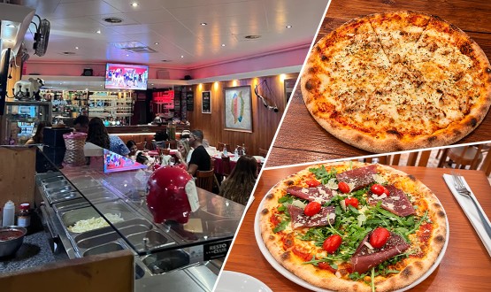 Menu Pizza avec entrée et dessert, sur place ou à emporter dès 2 personnes