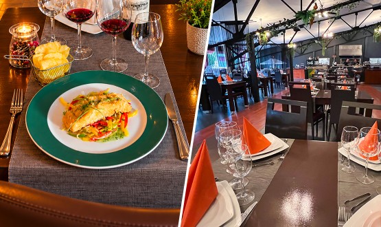 Menu ⁠Morue à la façon du Chef avec Buffet de salades à volonté et dessert pour 2 personnes