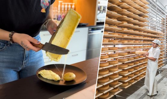 Visite libre de la Laiterie d'Orsières avec Raclette à gogo et 1 barquette de raclonettes Catogne offerte pour 2 personnes