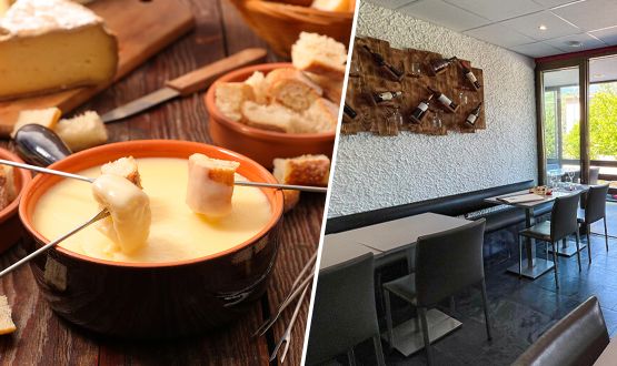 Menu Fondue au Fromage au choix (Nature, Tomate ou Bolets) avec entrée et dessert dès 2 personnes