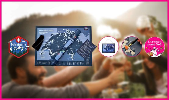 Carte à gratter du vignoble suisse SWISSTASTIC