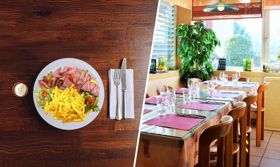 Menu Roastbeef avec entrée, dessert et Kir cassis de bienvenue dès 2 personnes