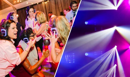 Location de 20 Casques pour une Silent Party avec Kit de Lumières Disco 