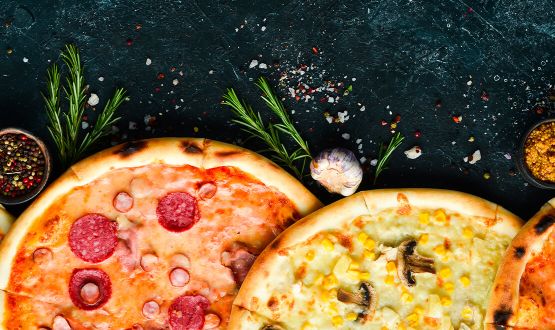 Menu Pizza au choix avec Entrée, Dessert et une Boisson offerte dès 2 personnes