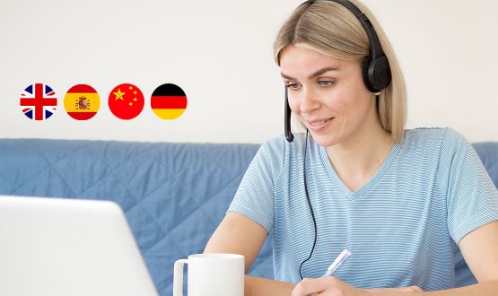 Cours de langue e-learning (anglais, espagnol, chinois ou allemand)