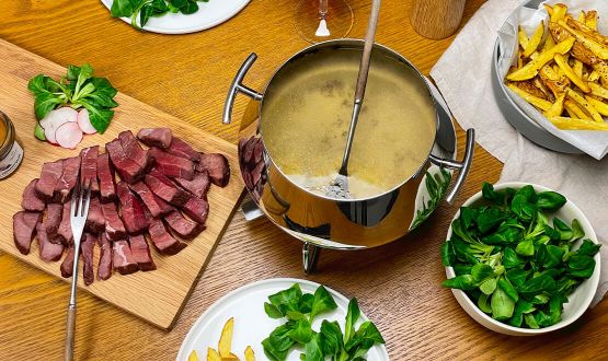 Menu fondue Glareyarde avec dessert dès 2 personnes