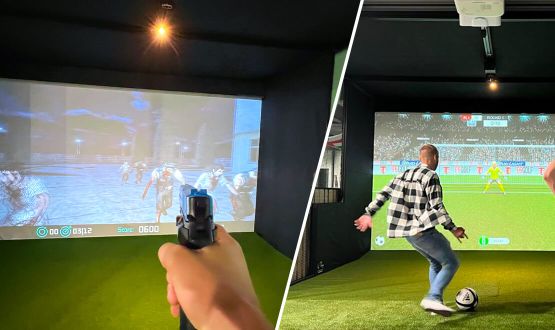 1h de simulateur de Football, Multi-sports et Tir laser jusqu'à 8 personnes