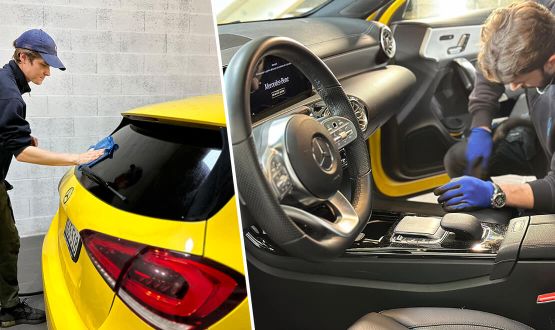 Lavage automobile écologique intérieur et extérieur avec entretien des cuirs et plastique