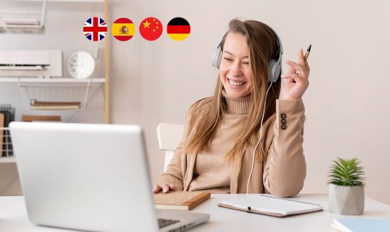 Cours de langue e-learning (anglais, espagnol, chinois ou allemand)
