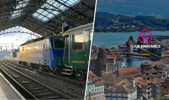 Voyage en Train Historique Communautaire Privé Realdeals.ch - Destination Lucerne (25 Juin 2023) avec un Flyer de DEALS d'une valeur de CHF 500.-