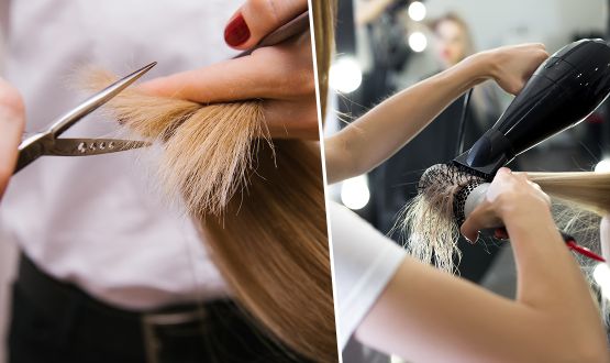 Shampoing, Coupe et Brushing sur cheveux courts à longs