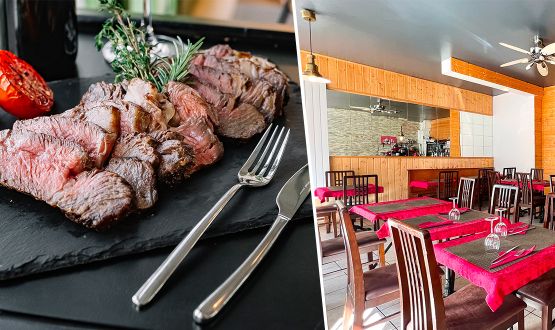 Menu Tagliata de Boeuf grillé avec entrée et dessert pour 2 ou 4 personnes