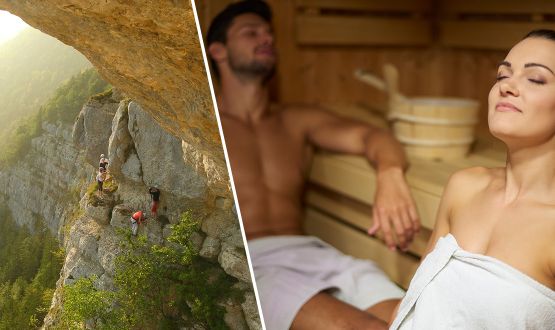 Via Ferrata avec entrée à la Piscine et accès au Wellness pour 2 personnes