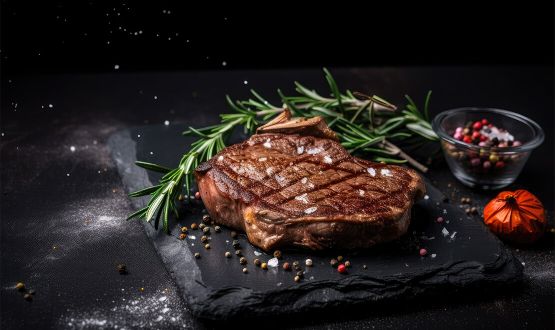 Menu Filet de bœuf sur ardoise avec entrée et dessert pour 2 ou 4 personnes