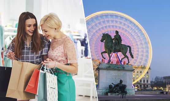 Week-end shopping à Lyon en Chambre double avec Petit déjeuner et Voyage en bus pour 2 personnes  (11 au 12 novembre 2023)