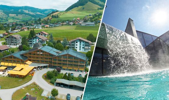 Séjour à l'Hôtel Cailler de Charmey en Demi-pension avec Entrée aux bains illimitée pour 2 personnes