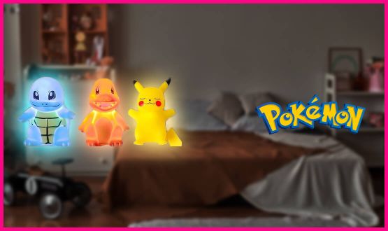 Lampe veilleuse (Pikachu ou Salamèche) Pokémon 