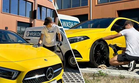 Abonnement 1 lavage voiture tout option par mois à domicile pendant une année 