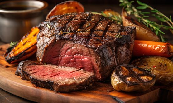 Menu Entrecôte de bœuf avec entrée, dessert et Kir de bienvenue dès 2 personnes