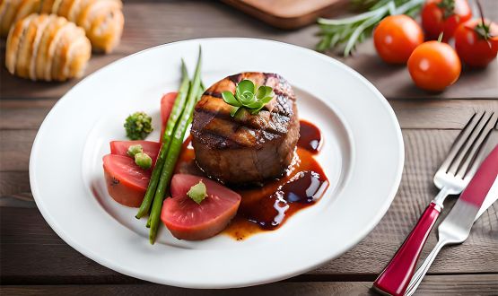 Menu Chasse Médaillon de Chevreuil avec entrée et dessert dès 2 personnes 