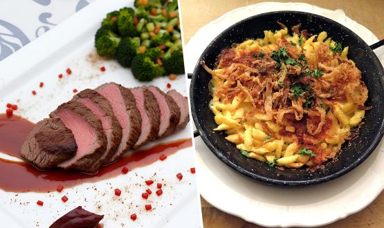 Menu filet mignon de Sanglier avec entrée dès 2 personnes