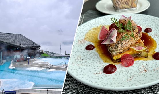 Journée détente avec Entrées aux Bains d’Ovronnaz (accès au Spa) et Plat du jour pour 2 personnes