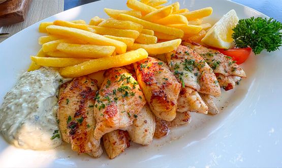 Menu Filets de perche avec entrée et dessert dès 2 personnes